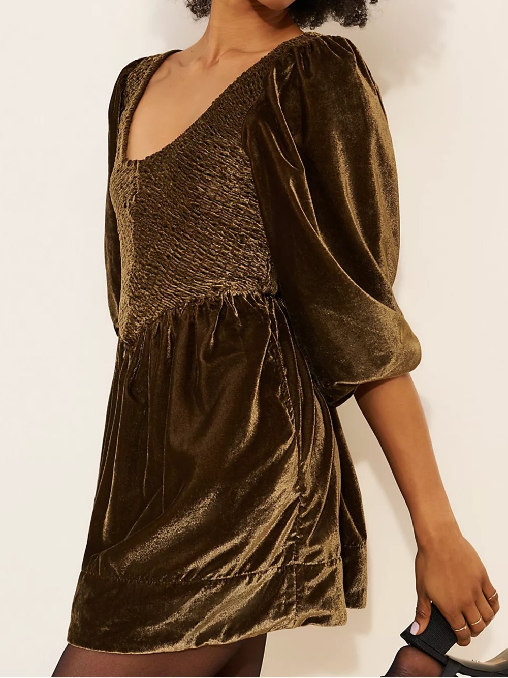 Free People Farrier Velvet Mini Dress Size Small NWT